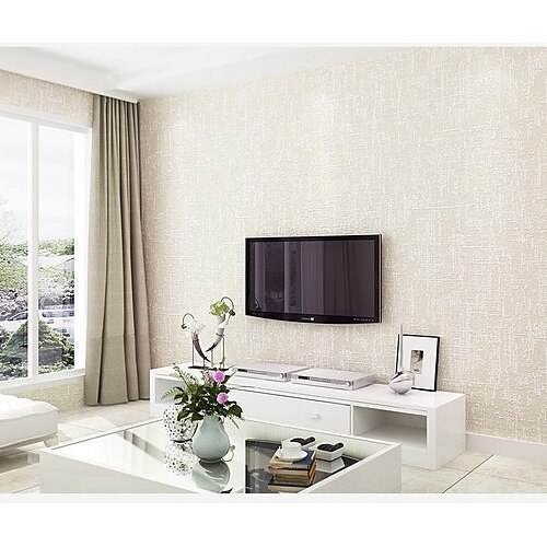 

simple non-woven bedroom living room plain wallpaper self-adhesive 3d three-dimensional imitation diatom mud self-adhesive wallpaper