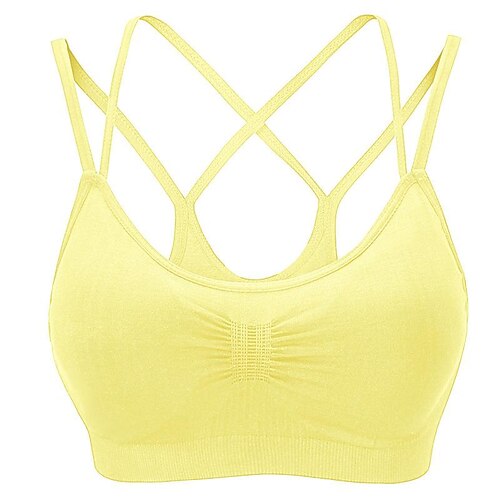 

Seamless Shoulder Straps Cross Back Sports Bra Quick-drying Running Yoga Fitness Breathable Sports Underwear Plus Size Bra