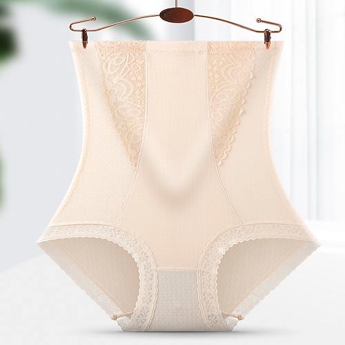

Women's Shorts Beige Black High Waist Shorts Home High Cut Micro-elastic Short Tummy Control Solid Colored M L XL XXL / Slim
