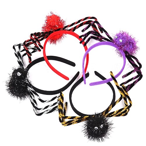

Halloween Decorative Props Three-dimensional Spider Headband Ghost Festival Plush Spider Popular Props Festival Performance Headband