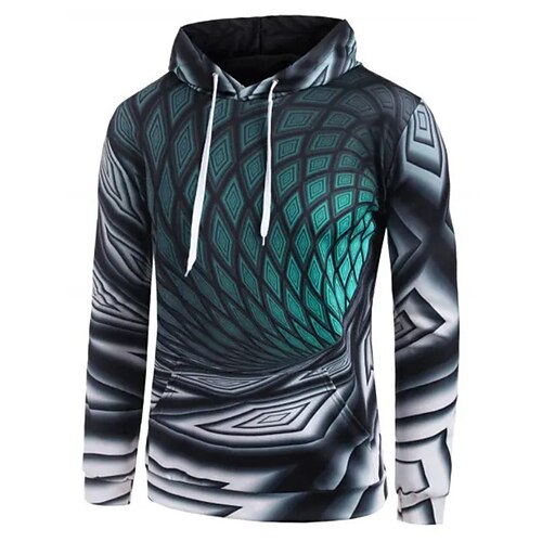 

Men's Unisex Hoodie Pullover Hoodie Sweatshirt Geometric Graphic Prints Print Hooded Daily Sports 3D Print Designer Casual Hoodies Sweatshirts Long Sleeve Black Gray