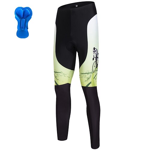 

21Grams Men's Cycling Tights Bike Bottoms Mountain Bike MTB Road Bike Cycling Sports Gradient 3D Pad Cycling Breathable Quick Dry Green Polyester Spandex Clothing Apparel Bike Wear / Stretchy