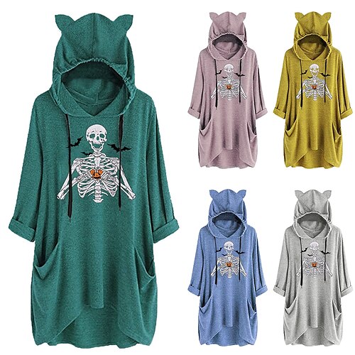 

Inspired by Cat Ear Kigurumi Pajamas Nightwear Christmas Pajamas Cartoon Hoodie For Adults' Hot Stamping Terylene