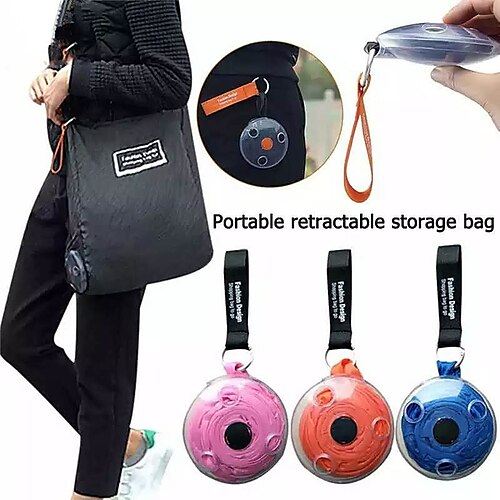 

Ultra-small Portable Folding Retractable Storage Bag Multifunctional Small Disc Shopping Bag