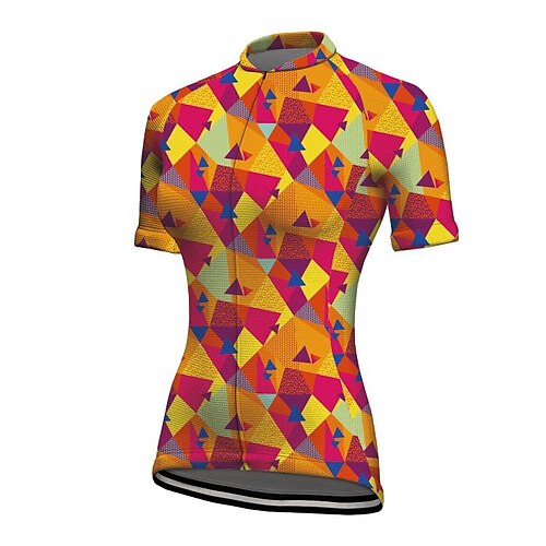 

21Grams Women's Cycling Jersey Short Sleeve Bike Jacket Tracksuit Jersey with 3 Rear Pockets Mountain Bike MTB Road Bike Cycling Quick Dry Orange Graphic Patterned Animal Sports Clothing Apparel