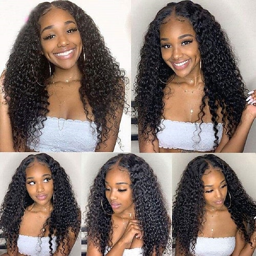 

Remy Human Hair 13x4 Lace Front 4x4 Lace Front Wig Free Part Brazilian Hair Curly Natural Wig 130% 150% 180% Density with Baby Hair Natural Hairline Pre-Plucked For Women wigs for black women Short