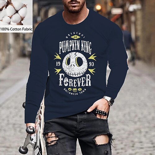 

Men's Unisex T shirt Tee Letter Mask Grimace Crew Neck Green Black Gray Navy Blue Long Sleeve Hot Stamping Outdoor Street Print Tops Basic Sports Designer Simple