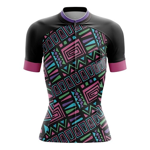 

Women's Cycling Jersey with Bib Tights Cycling Jersey Short Sleeve Bike Tracksuit Jersey Top with 3 Rear Pockets Mountain Bike MTB Road Bike Cycling Soft Reflective Strips Back Pocket Wicking Black