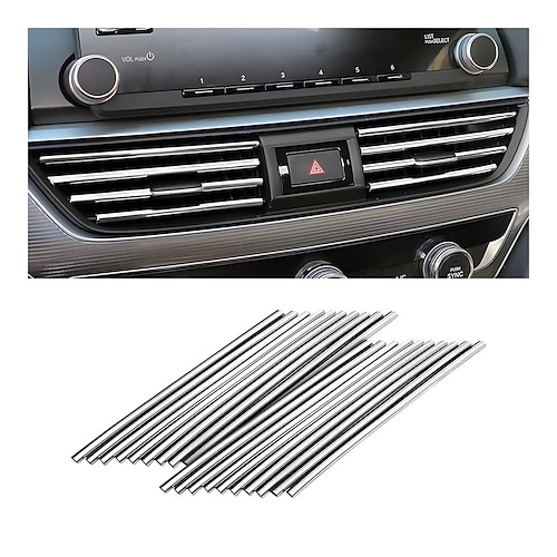 

10 Pieces Car Air Conditioner Decoration Strip for Vent Outlet Universal Waterproof Bendable Air Vent Outlet Trim Decoration Suitable for Most Air Vent Outlet Car Interior Accessories