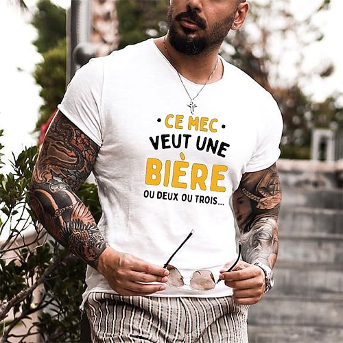 

Men's Unisex T shirt Tee Hot Stamping Graphic Prints Letter Crew Neck Street Daily Print Short Sleeve Tops Designer Casual Big and Tall Sports White / Summer