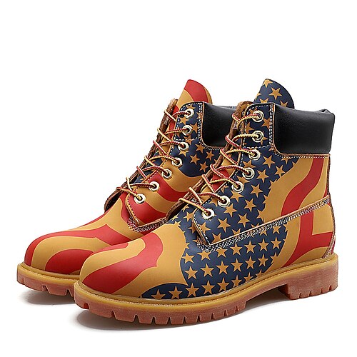 

Men's Boots Combat Boots Casual Classic Daily Office Career PU Booties / Ankle Boots Black Yellow Fall Winter