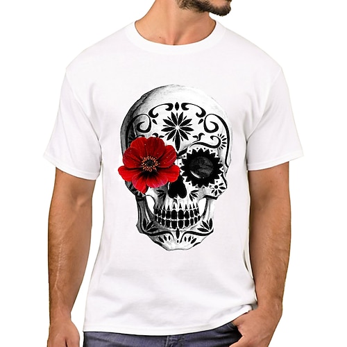 

Inspired by Sugar Skull Mexican T-shirt Cartoon Manga Anime Mexico Independence Day Day of the Dead T-shirt For Men's Women's Unisex Adults' Hot Stamping 100% Polyester