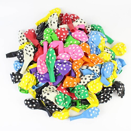 

100 PCS New Year Birthday Dot Balloon for Gift Decoration Party Waterproof 12 inch Emulsion