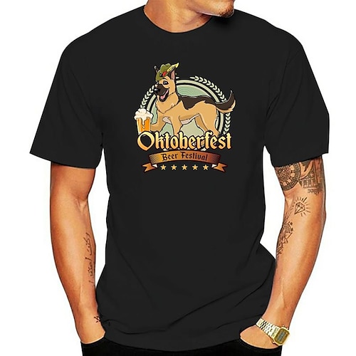 

Inspired by Oktoberfest Beer Craft German Shepherd Cosplay Costume T-shirt Anime Classic Street Style T-shirt For Men's Women's Unisex Adults' Hot Stamping 100% Polyester