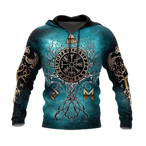 

Men's Unisex Pullover Hoodie Sweatshirt Hooded Graphic Prints Print Sports Outdoor Daily Sports 3D Print Basic Streetwear Hoodies Sweatshirts Long Sleeve Blue