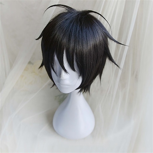  One Piece Monkey D. Luffy Wigs High Quality Anime One Piece Monkey D. Luffy Short Black Cosplay Wig Heat Resistant Synthetic Hair Wigs