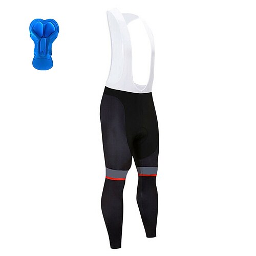 

21Grams Men's Cycling Bib Tights Bike Bottoms Mountain Bike MTB Road Bike Cycling Sports Stripes 3D Pad Cycling Breathable Quick Dry Red Polyester Spandex Clothing Apparel Bike Wear / Stretchy