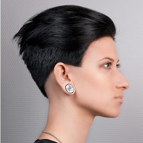

Short Straight Hair Wig Pixie Lace Human Hair Wigs For Black Women Peruvian Remy Hair Short Lace Pixie Cut Fashion wig