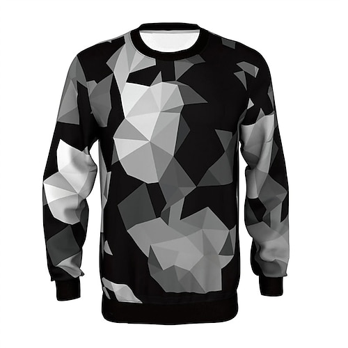 

Men's Unisex Sweatshirt Pullover Abstract Graphic Prints Print Daily Sports Holiday 3D Print Casual Streetwear Hoodies Sweatshirts Black
