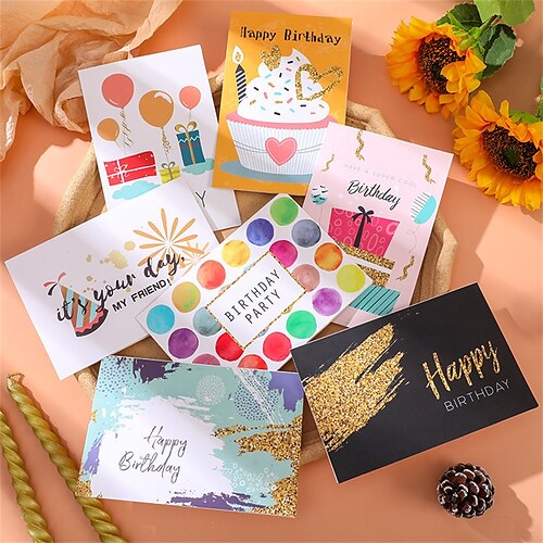 

36pcs Birthday Happy Birthday Festival / Party Card Congratulations Cards Thank You Cards for Gift Decoration Party 7.875.9 inch Paper