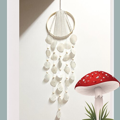 

ins korean style shell wind chimes dream catcher wind chimes children's room decoration pendant wall decoration wall decoration
