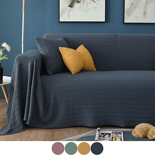 

Sofa Cover Sofa Blanket Solid Color Couch Cover Couch Protector Sofa Throw Cover Washable for Armchair/Loveseat/3 Seater/4 Seater/L Shape Sofa Contemporary Embossed Polyester / Cotton Blend Slipcovers