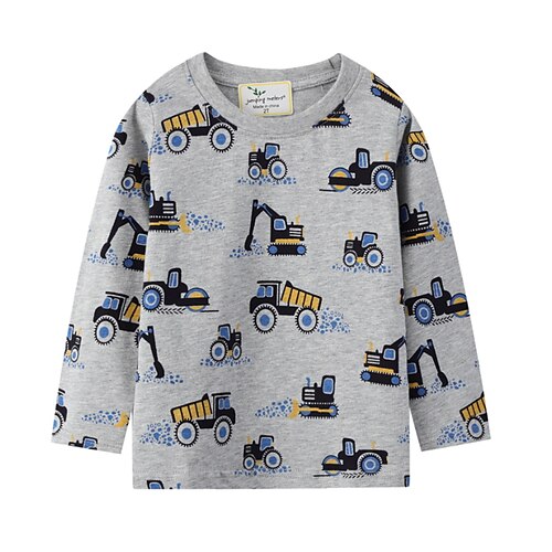 

Kids Boys Sweatshirt Cartoon Outdoor Long Sleeve Fashion Cotton 3-6 Years Winter Grey