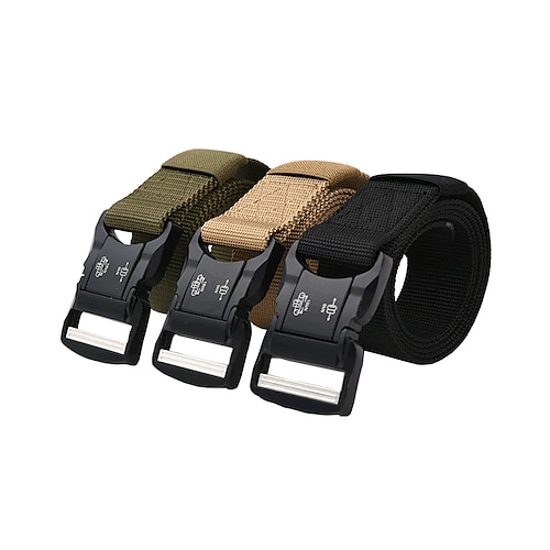 

Men's Waist Belt Sports Outdoor Outdoor Hiking Black Belt Pure Color
