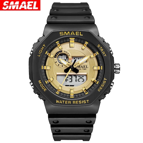 

SMAEL 8037 Woman Gift Shockproof Sports Kids Clock Children Clocks Lady Leisure Outdoor Dual Display Water Resistant Movement