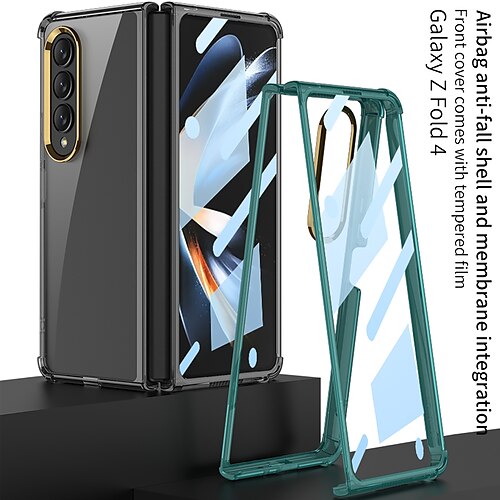 

Phone Case For Samsung Galaxy Full Body Case Z Fold 4 and Screen Protector Flip Full Body Protective Transparent TPU PC