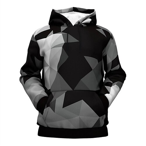

Men's Unisex Hoodie Pullover Hoodie Sweatshirt Black Hooded Color Block Graphic Prints Print Daily Sports 3D Print Streetwear Casual Big and Tall Spring & Fall Clothing Apparel Hoodies Sweatshirts
