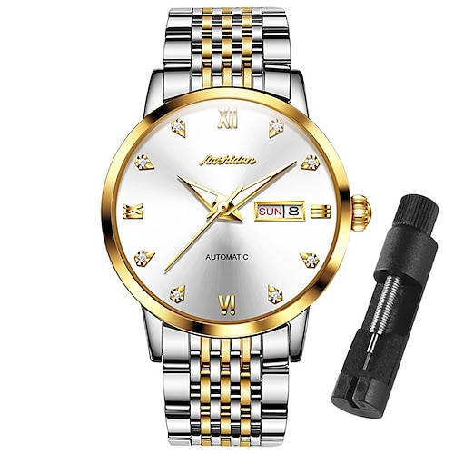 

Jinshidun 8807 Brand Watch Luminous Calendar Week Display Automatic Mechanical Watch Fashion Waterproof Business Men'S Watch