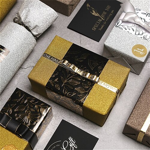 

4pcs Birthday Anniversary Glittery Wrapping Paper for Gift Decoration Party Waterproof 2820 inch Paper