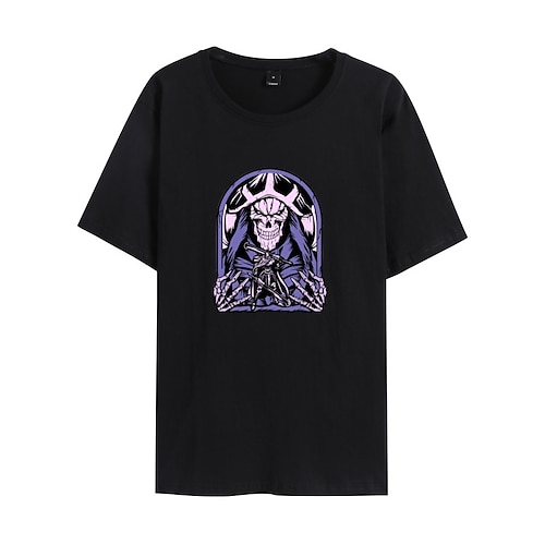 

Overlord Momonga Ainz Ooal Kleid T-Shirt-Ärmel Anime Zeichentrick Anime Klassisch Streetstyle T-shirt Für Herren Damen Unisex Erwachsene Heißprägen 100% Polyester