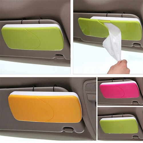 

1pcs Sun Visor Car Tissue Holder Easy to Install Durable Space-saving Plastic For SUV Truck Van