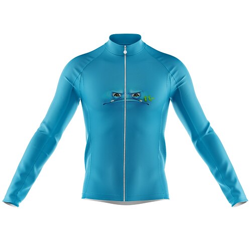 

Men's Cycling Jersey Long Sleeve Bike Jersey with 3 Rear Pockets Mountain Bike MTB Road Bike Cycling Cycling Breathable Ultraviolet Resistant Quick Dry Navy Blue Polyester Sports Clothing Apparel