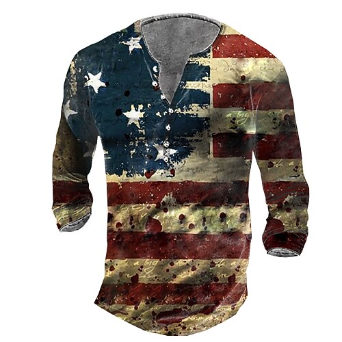 

Men's T shirt Tee Tee Graphic Round Neck Red Long Sleeve 3D Print Casual Daily Print Tops Fashion Designer Comfortable Big and Tall