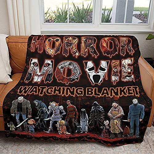 

Halloween Horror Movie Lazy People Cloak Double Layer Thick Warm Nap Air Conditioning Sofa Cover Blanket Cozy Fuzzy Soft For Dormitory Home