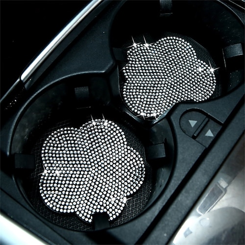 

4pcs Car Console Cup Coaster Bling Keep Car Clean Durable PVC For SUV Truck Van