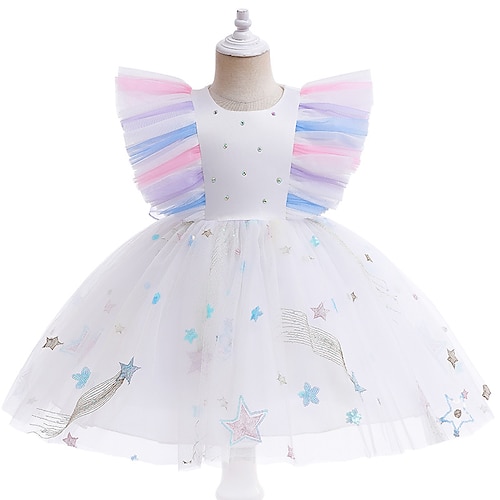 

Toddler Girls' Dress Solid Color Party Dress Midi Dress Performance Pleated Short Sleeve Fashion Dress 3-7 Years Fall Black Pink White / Cute / Ruffle / Spring