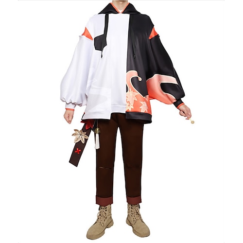 

Inspired by Genshin Impact Kaedehara Kazuha Anime Cosplay Costumes Japanese Cosplay Suits Coat Pants T-shirt For Men's Women's / Ribbon / Ribbon