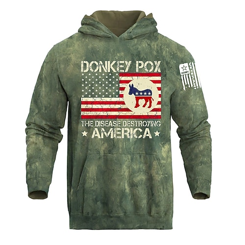

Men's Unisex Hoodie Pullover Hoodie Sweatshirt Graphic Prints National Flag Print Hooded Daily Sports 3D Print Designer Casual Hoodies Sweatshirts Long Sleeve Army Green