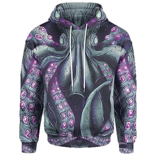 

Men's Unisex Hoodie Pullover Hoodie Sweatshirt Graphic Prints Print Hooded Sports Outdoor Daily Sports 3D Print Basic Casual Hoodies Sweatshirts Long Sleeve Purple