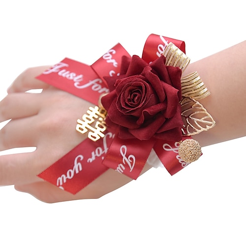 

Wedding wrist flowers Fabric Wedding Party Polyester / Polyamide Modern Contemporary