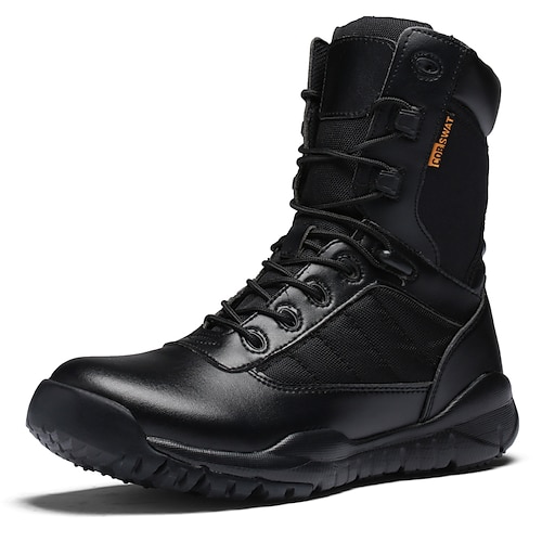 

Men's Boots Hiking Boots Sporty Casual Outdoor Daily Canvas PU Booties / Ankle Boots Black Fall Spring