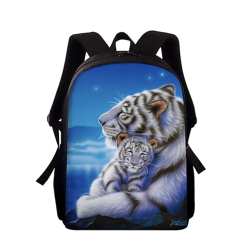 

Unisex Zaino per la scuola 3D zaino Scuola Giornaliero Animali Tessuto Oxford Massima capacità Traspirante Leggero Cerniera Blu