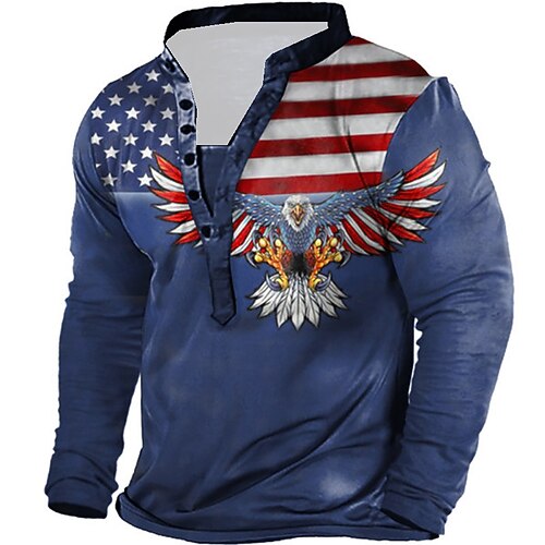 

Men's Unisex Sweatshirt Pullover Graphic Prints Eagle Print Casual Daily Sports 3D Print Designer Casual Hoodies Sweatshirts Blue