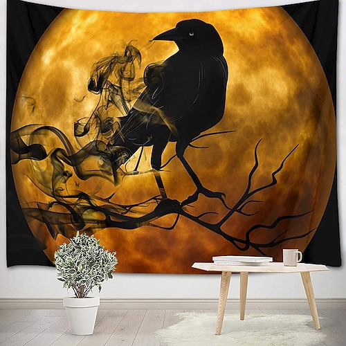 

Dark and Gloomy Wall Tapestry Art Decor Blanket Curtain Picnic Tablecloth Hanging Home Bedroom Living Room Dorm Decoration Psychedelic Haunted Scary