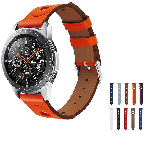 

1 pcs Smart Watch Band for Samsung Galaxy Gear S3 Frontier Gear S3 Classic Watch 46mm Watch 3 41mm Watch 3 45mm 20mm 22mm Genuine Leather Smartwatch Strap Luxury Adjustable Stretchy Leather Loop