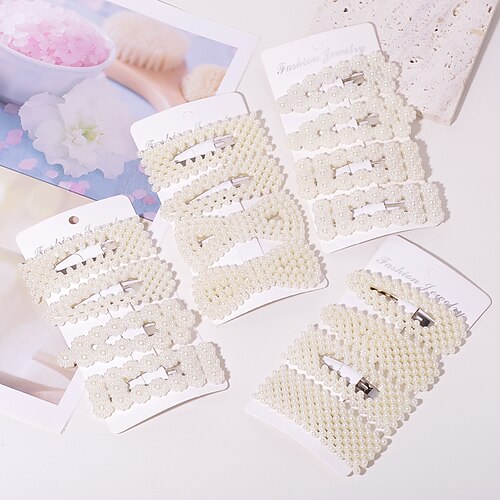 

4 Pieces Kids Girls' Active / Sweet Daily Solid Colored Hole Hair Accessories Green / White / Pink